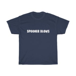 Spooner Blows – Unisex Heavy Cotton Logo (White) Tee - Image 4
