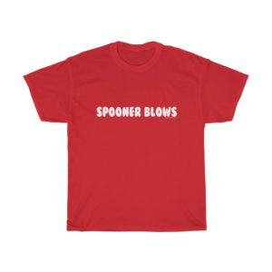 Spooner Blows – Unisex Heavy Cotton Logo (White) Tee - Image 5